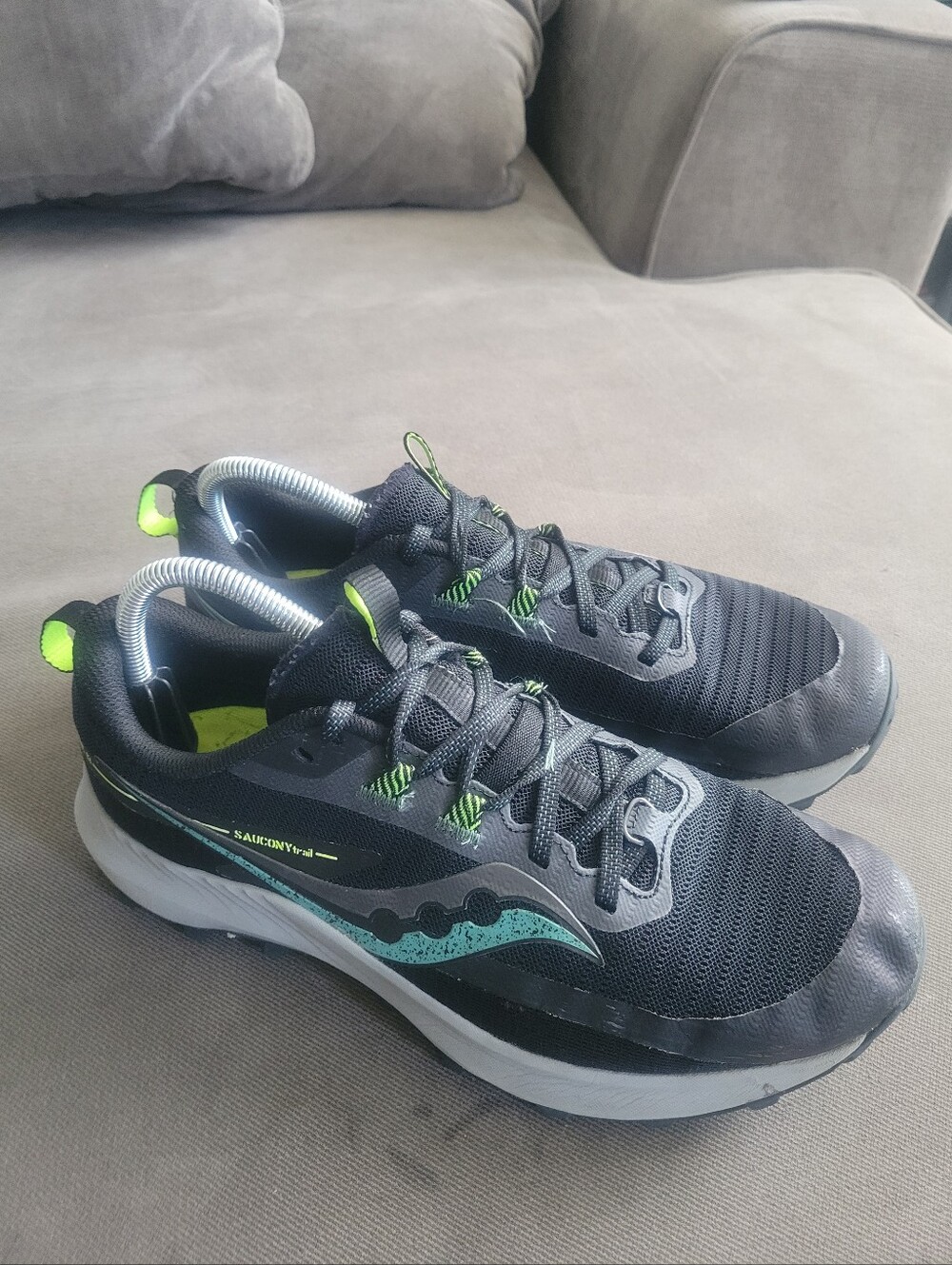 Saucony Men's Peregrine 13 Running Shoes Black 9 S20839-15 Wood Fossil